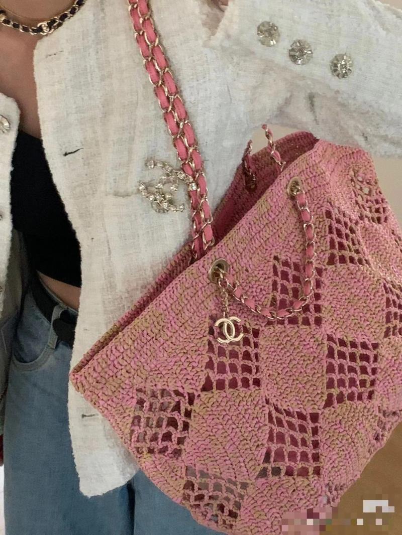 Large Chanel Raffia COCO Beach Bag A15547