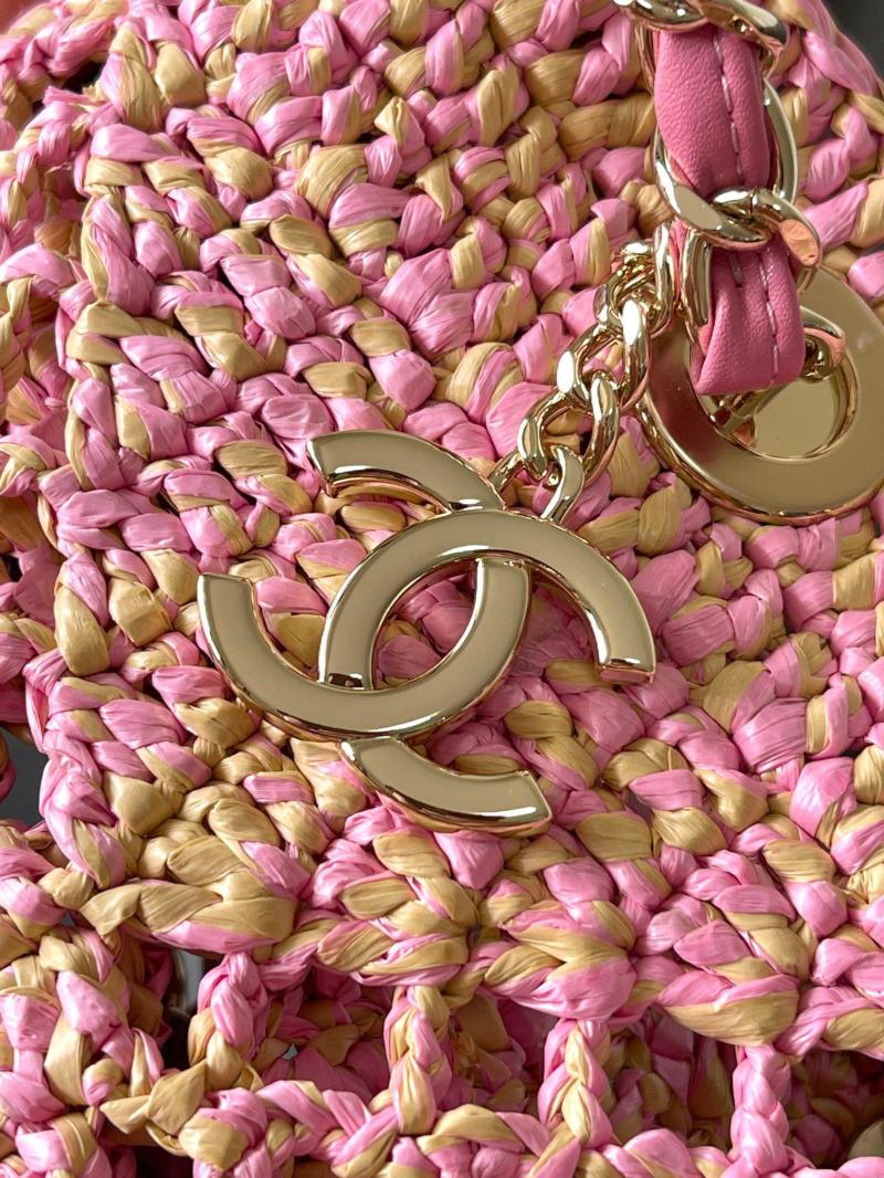 Large Chanel Raffia COCO Beach Bag A15547