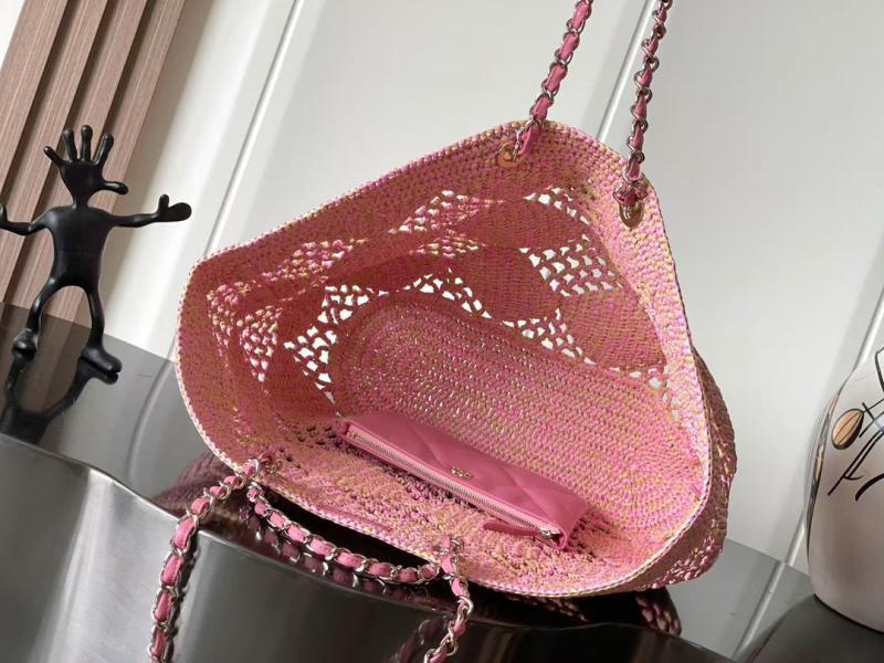 Large Chanel Raffia COCO Beach Bag A15547