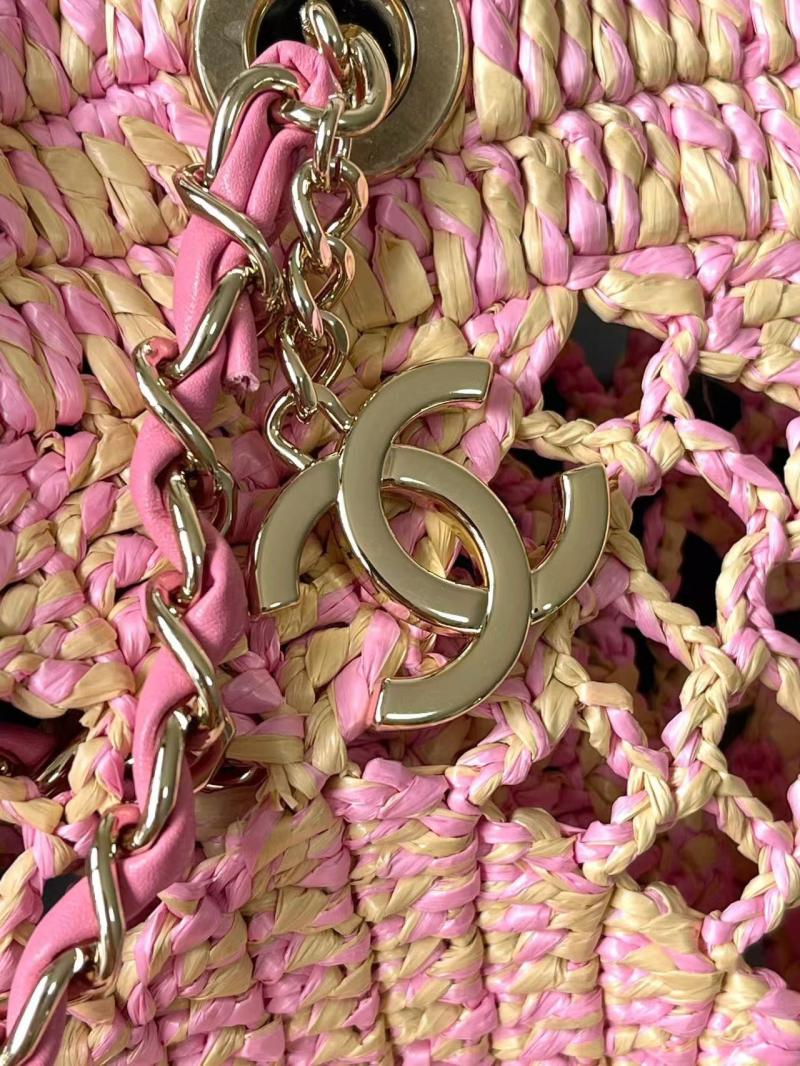 Large Chanel Raffia COCO Beach Bag A15547