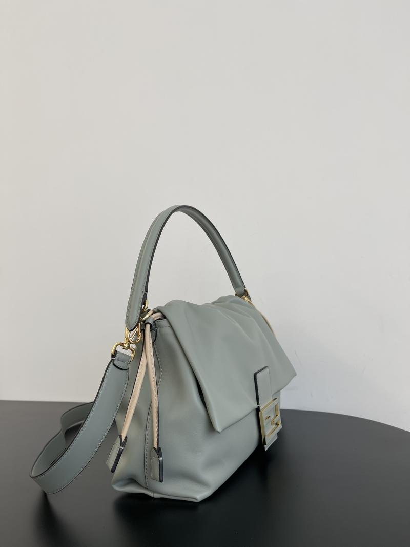 Large Fendi Mamma Baguette Blue 8BR834