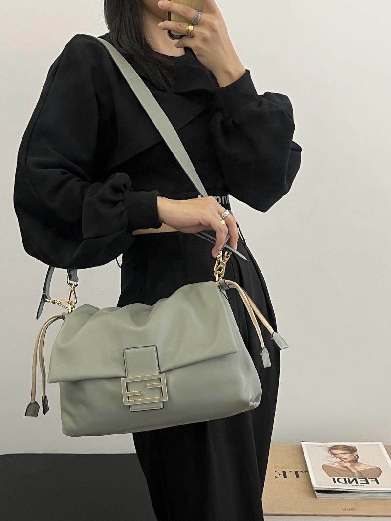 Large Fendi Mamma Baguette Blue 8BR834