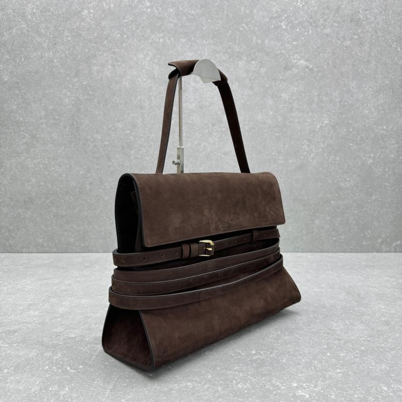Large Moschino Tie Me bag Brown M8100