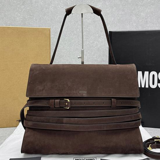Large Moschino Tie Me bag Brown M8100