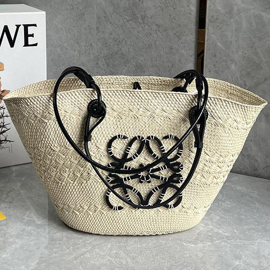 Loewe Paulas Ibiza Medium Anagram Basket Bag Black L59035