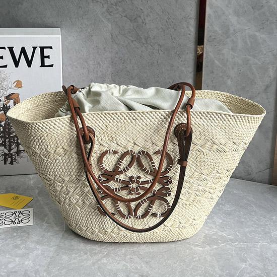 Loewe Paulas Ibiza Medium Anagram Basket Bag Brown L59035