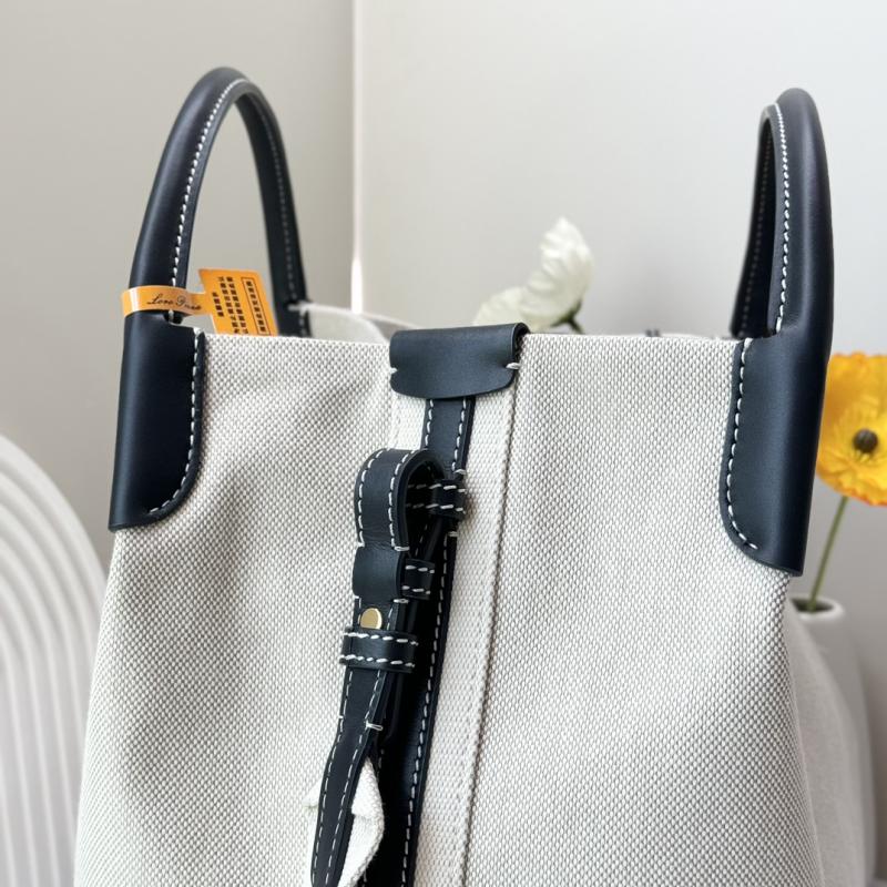 Loro Piana Canvas Large Bale bag Blue FAM9875