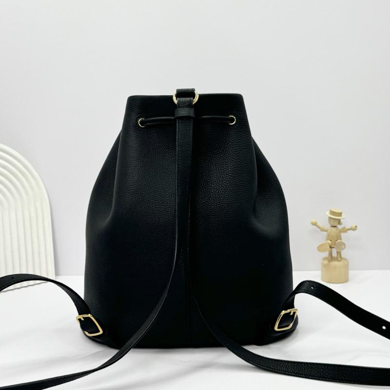 Loro Piana Extra Drawstring backpack L27 Black FAP1404