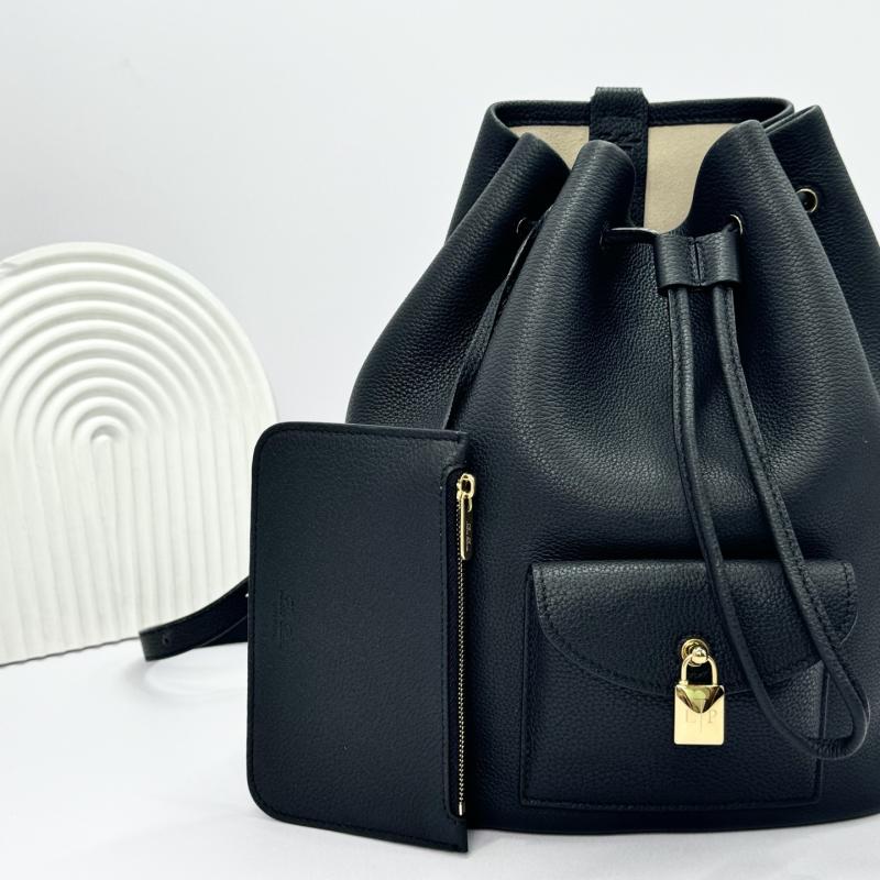 Loro Piana Extra Drawstring backpack L27 Black FAP1404