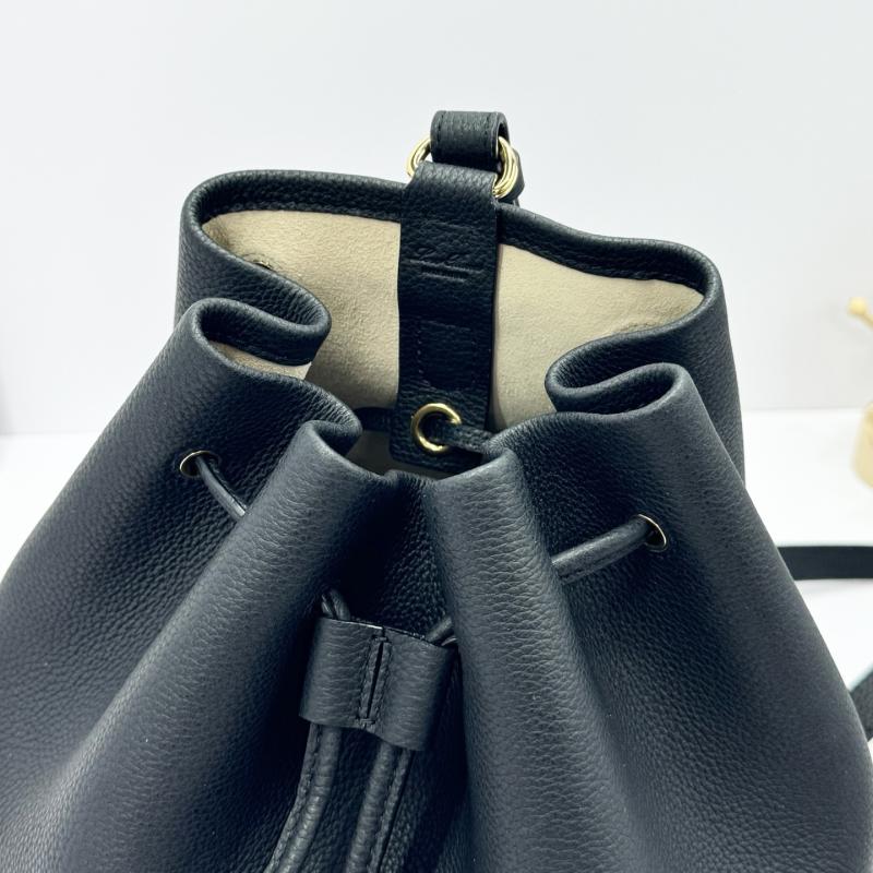 Loro Piana Extra Drawstring backpack L27 Black FAP1404