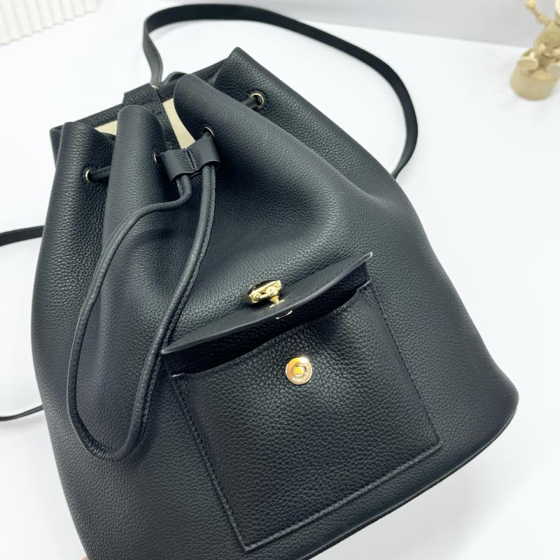 Loro Piana Extra Drawstring backpack L27 Black FAP1404