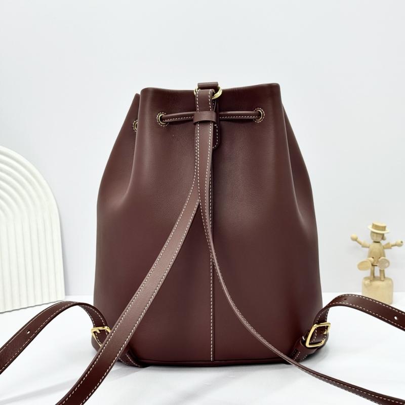 Loro Piana Extra Drawstring backpack L27 Dark Brown FAP4322