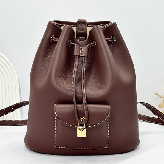 Loro Piana Extra Drawstring backpack L27 Dark Brown FAP4322