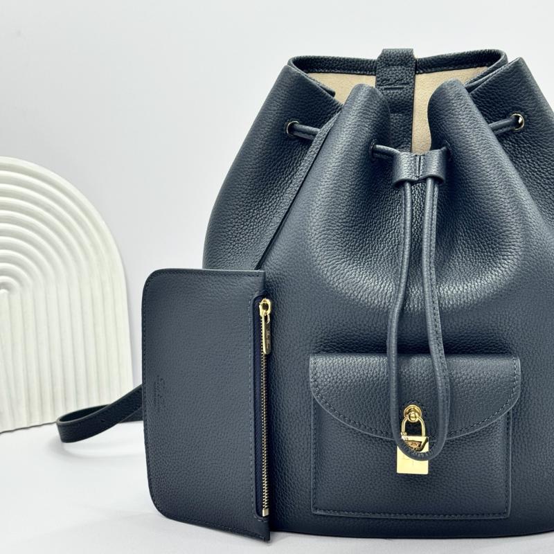Loro Piana Extra Drawstring backpack L27 Navy FAP1404