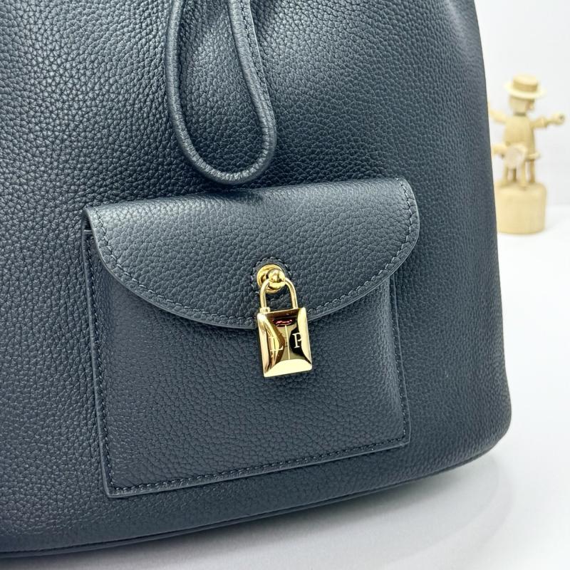 Loro Piana Extra Drawstring backpack L27 Navy FAP1404