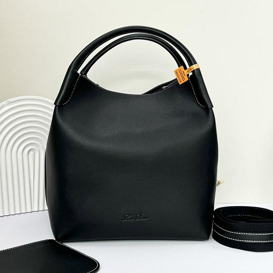 Loro Piana Large Bale bag Black FAM9875