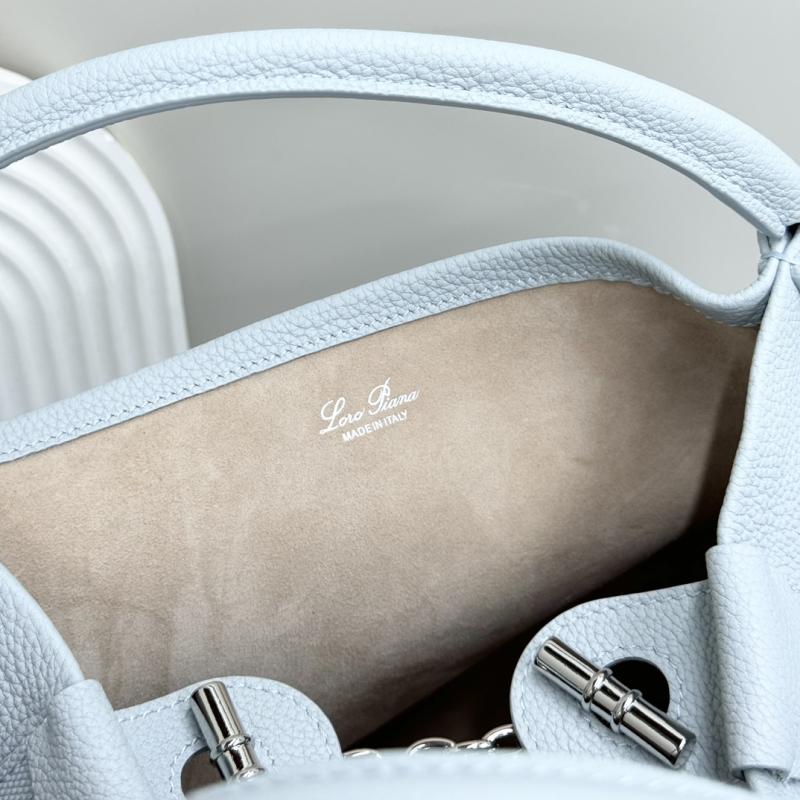 Loro Piana Large Bale bag Blue FAM9875