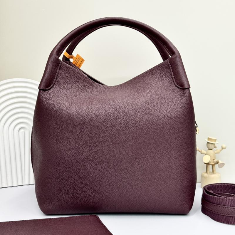 Loro Piana Large Bale bag Burgundy FAM9875