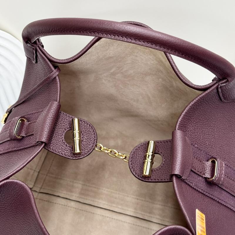 Loro Piana Large Bale bag Burgundy FAM9875