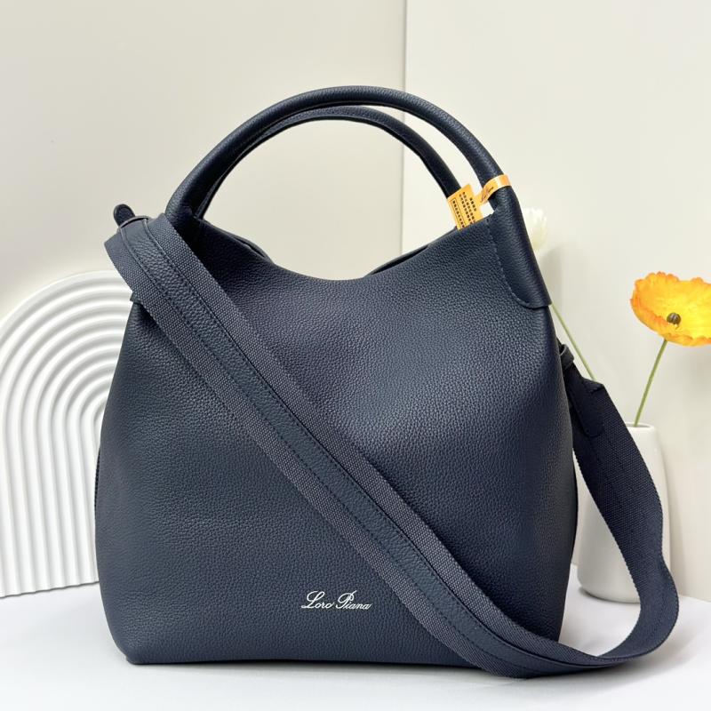 Loro Piana Large Bale bag Midnight Blue FAM9875