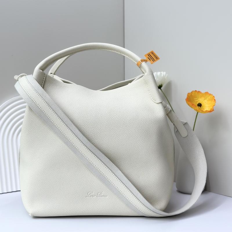Loro Piana Large Bale bag White FAM9875