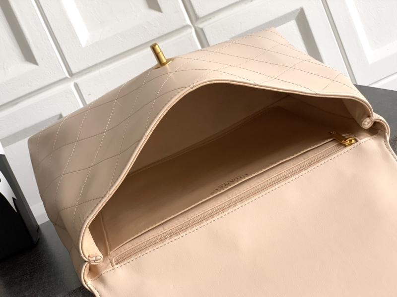 Medium Chanel Flap Bag With Top Handle Beige AS5447