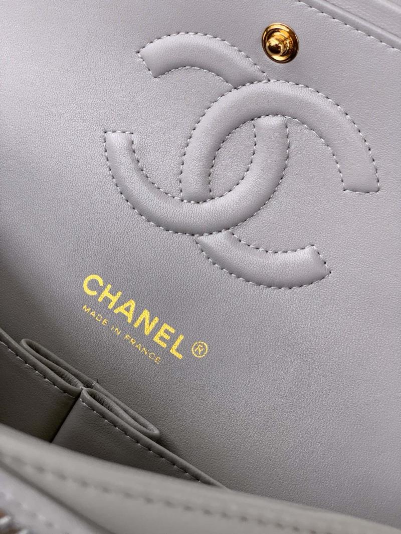 Medium Chanel Sequins Shoulder Bag Silver A01112