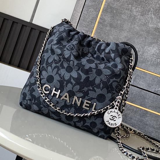 Mini Chanel 22 Denim Handbag AS3980