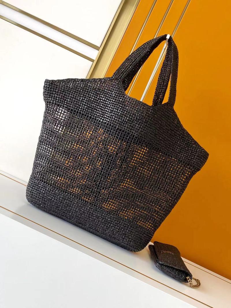 Saint Laurent Icare In Raffia Black 772191