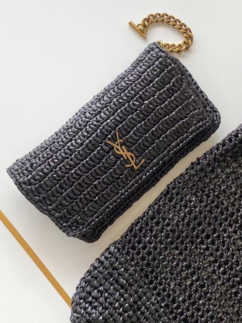 Saint Laurent Icare In Raffia Black 772191