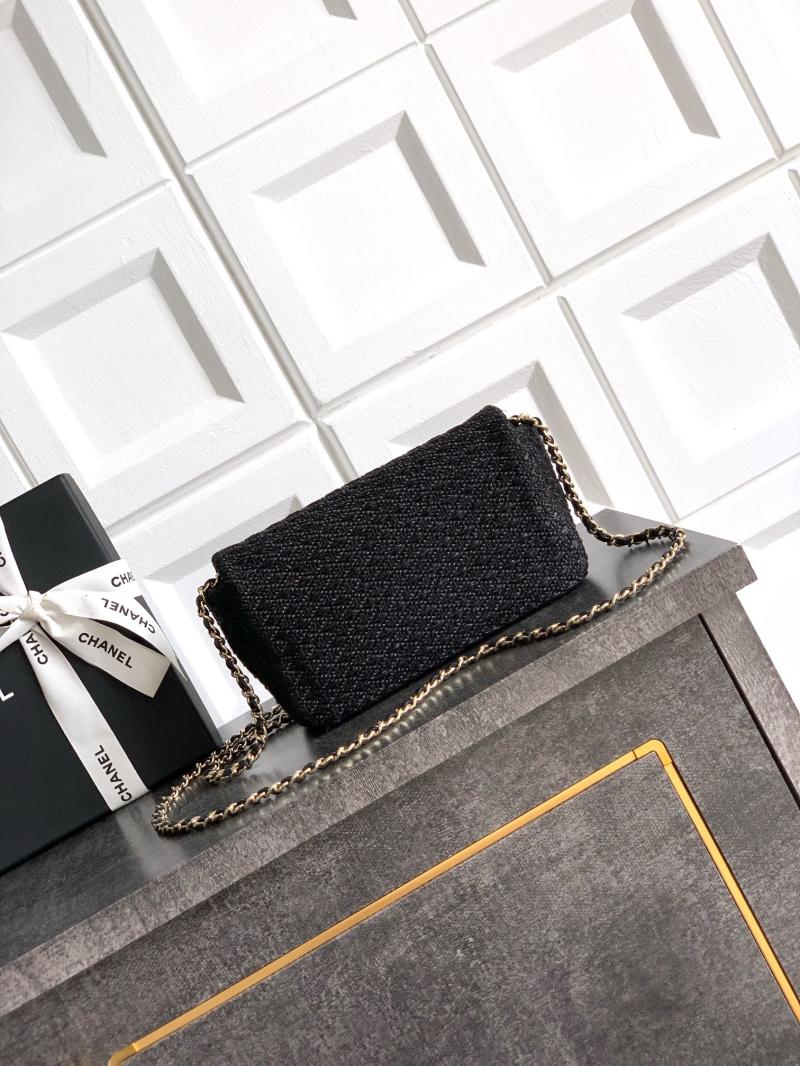 Small Chanel Tweed Flap Bag Black AS5279