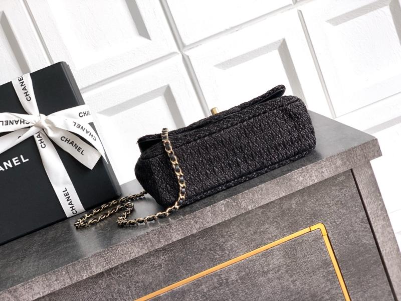 Small Chanel Tweed Flap Bag Black AS5279