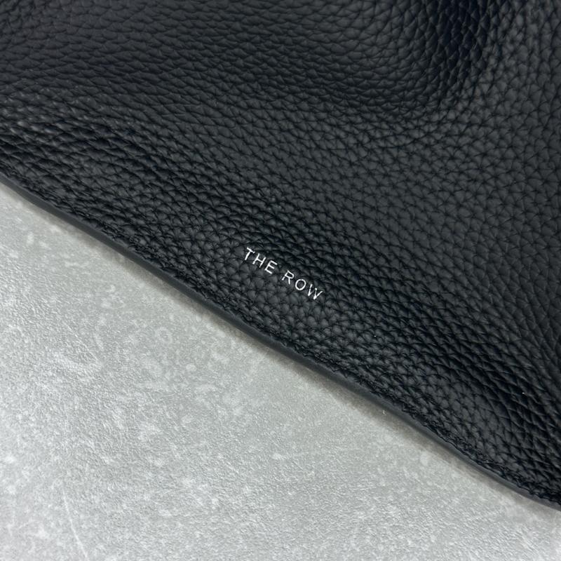 The Row Grained Calfskin Margaux 12 Bag Black W1833