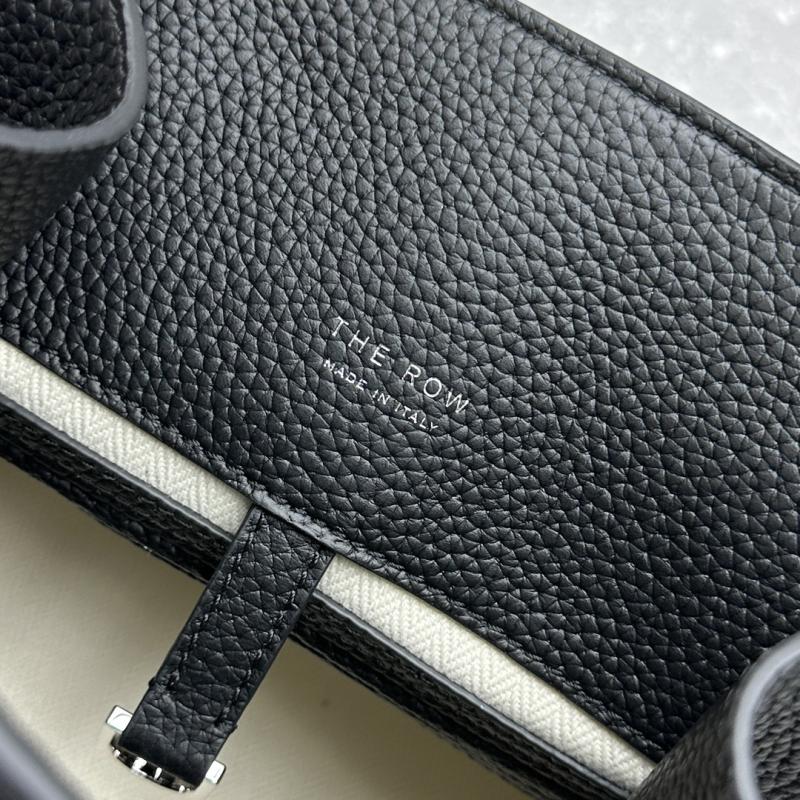 The Row Grained Calfskin Margaux 12 Bag Black W1833