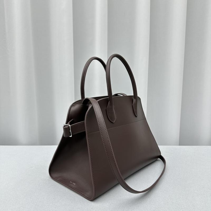 The Row Smooth Leather Margaux 12 Bag Coffee W1833