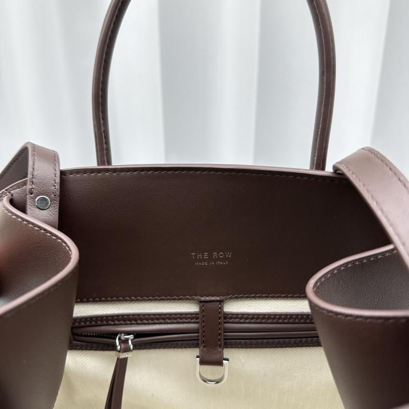 The Row Smooth Leather Margaux 12 Bag Coffee W1833
