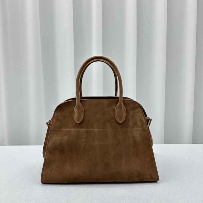 The Row Suede Margaux 12 Bag Camel W1833