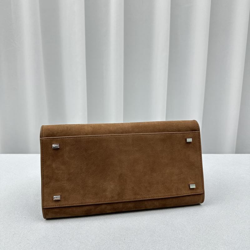 The Row Suede Margaux 12 Bag Camel W1833