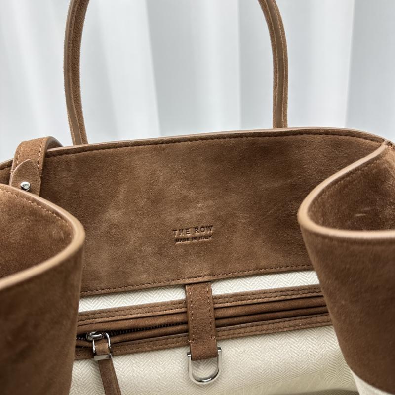 The Row Suede Margaux 12 Bag Camel W1833