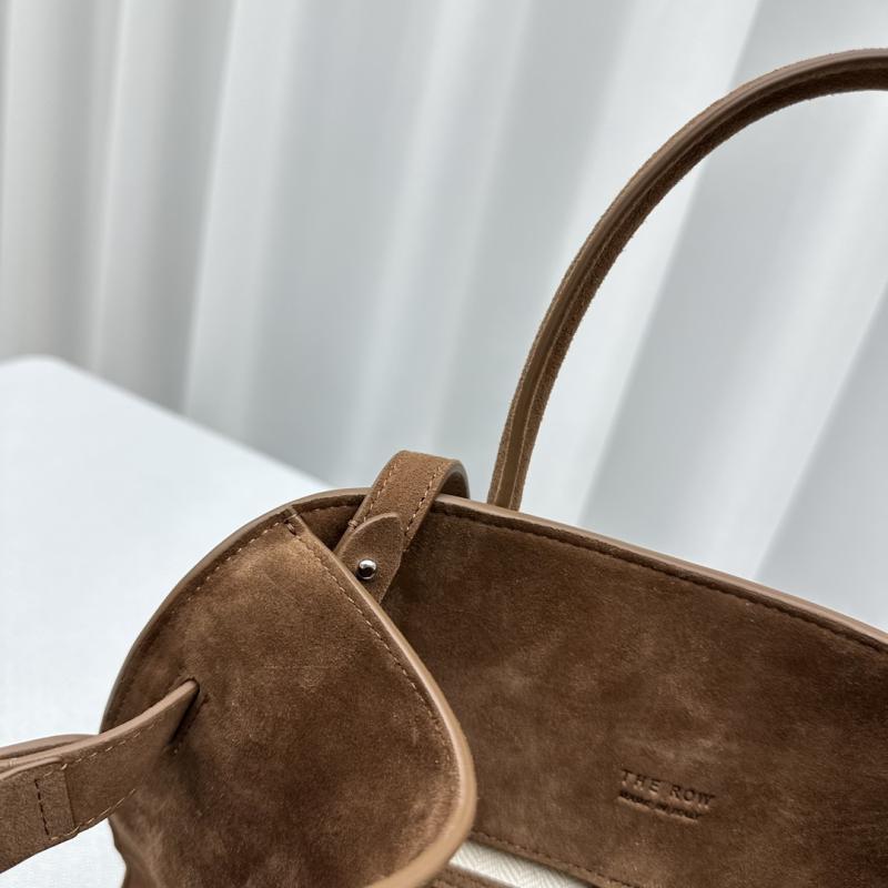 The Row Suede Margaux 12 Bag Camel W1833