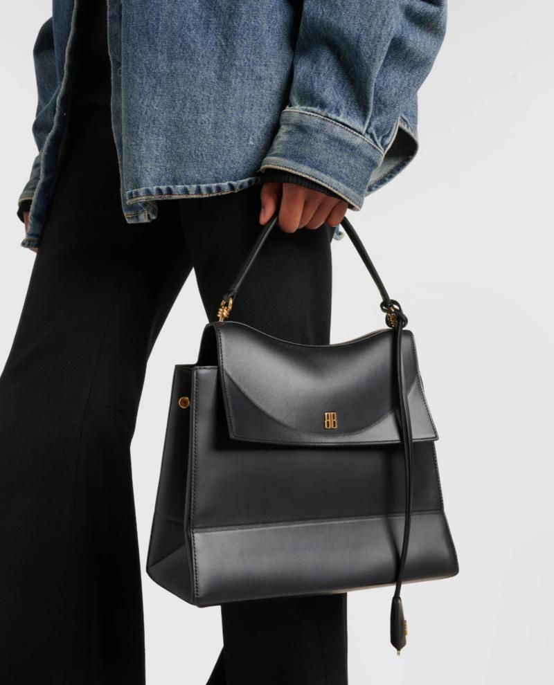 Balenciaga Leather Nano M Top Handle Bag Black B92951