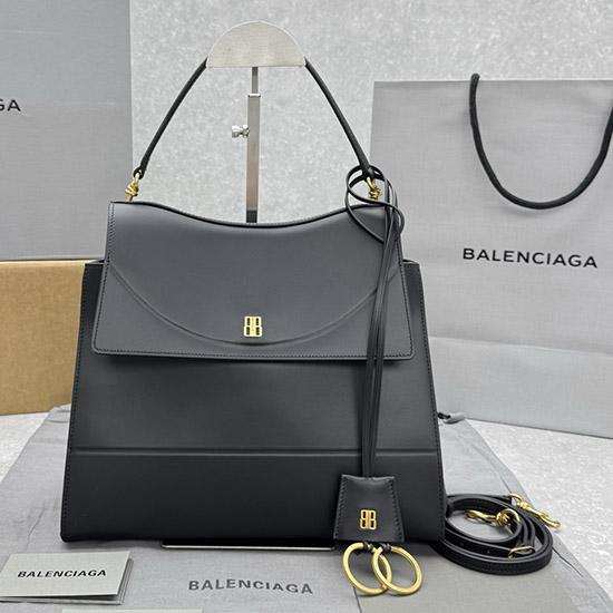 Balenciaga Leather Nano M Top Handle Bag Black B92951
