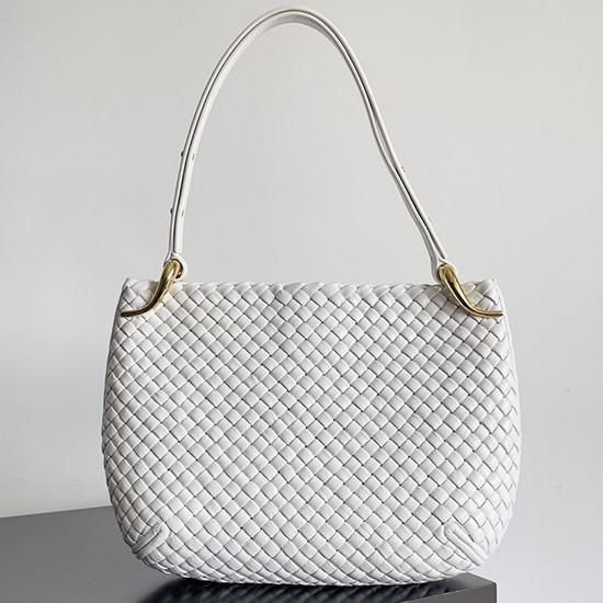 Bottega Veneta Medium Clicker Bag White 730969
