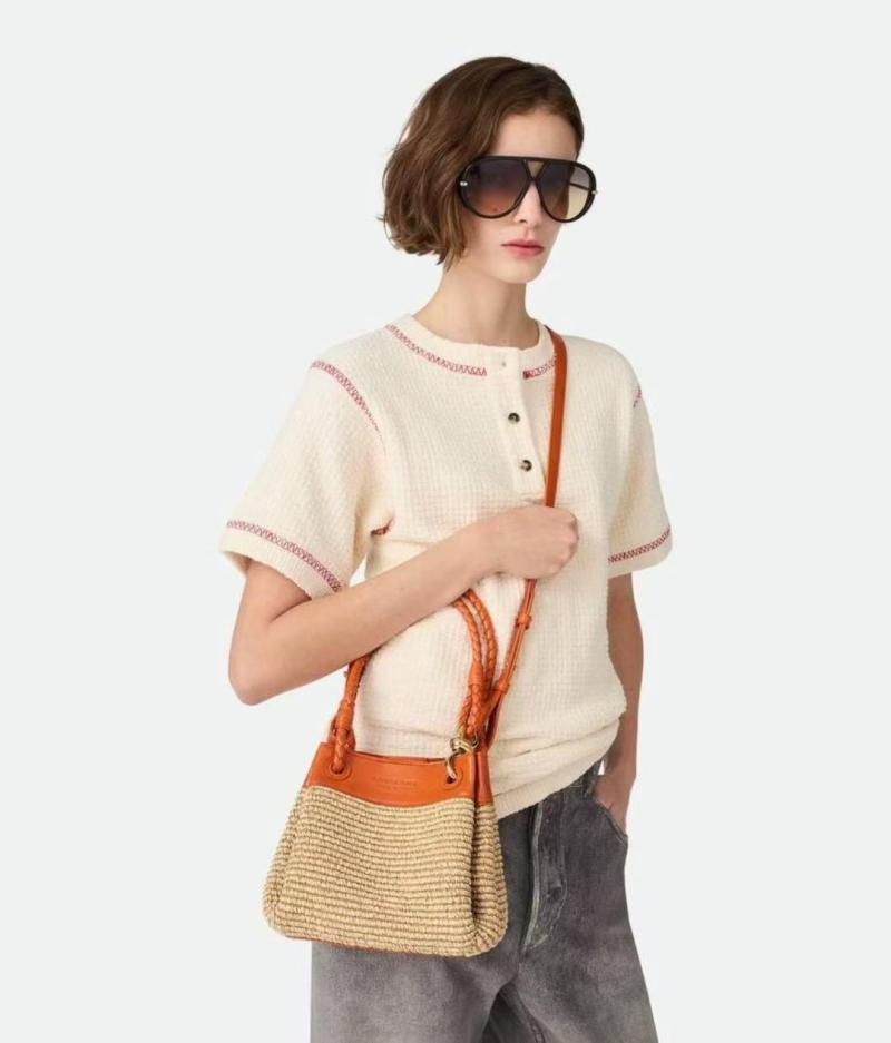 Bottega Veneta Raffia Small Parachute Orange 827475