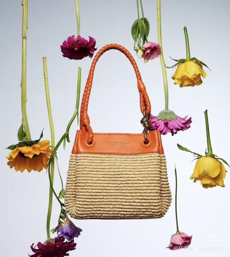 Bottega Veneta Raffia Small Parachute Orange 827475