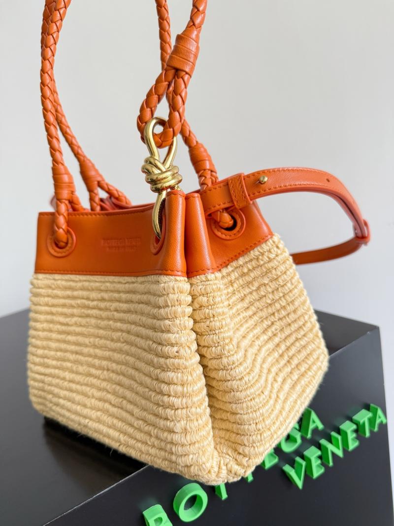 Bottega Veneta Raffia Small Parachute Orange 827475