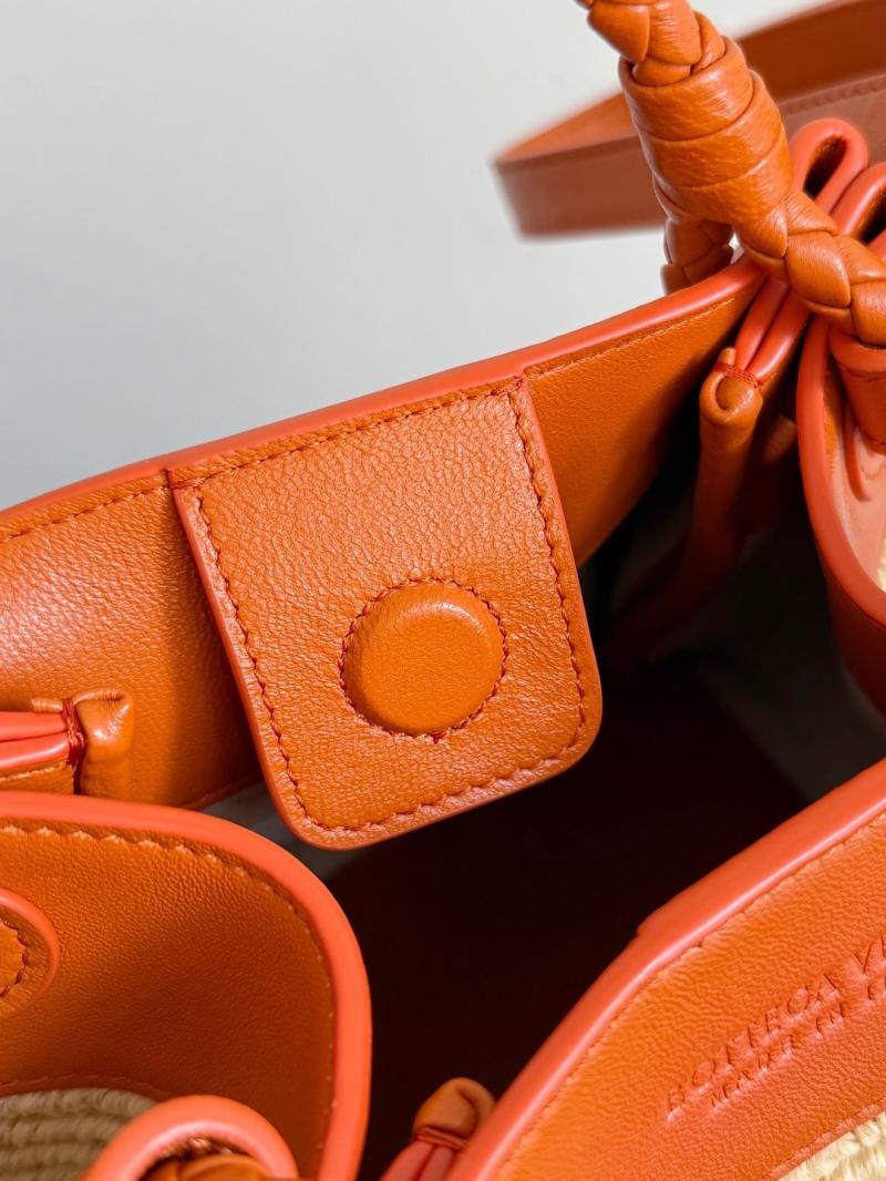 Bottega Veneta Raffia Small Parachute Orange 827475