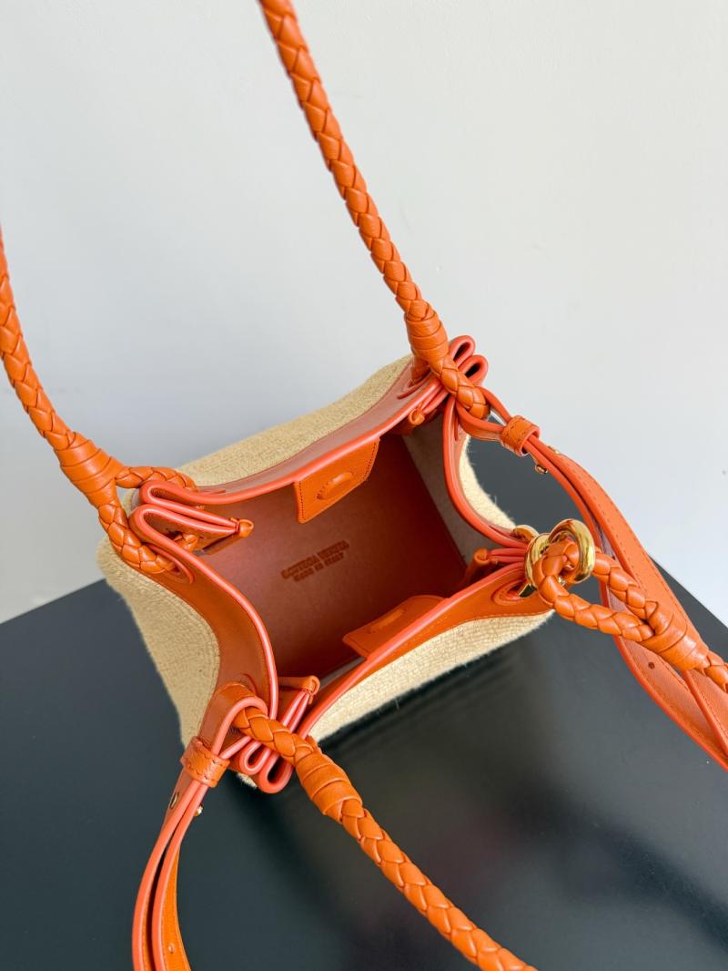 Bottega Veneta Raffia Small Parachute Orange 827475