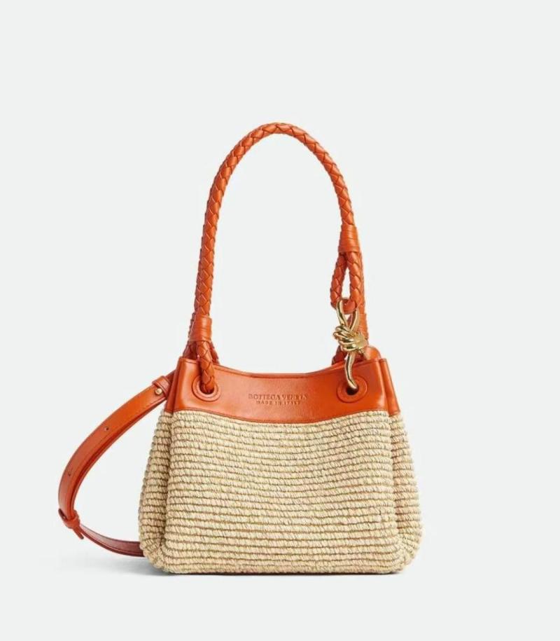 Bottega Veneta Raffia Small Parachute Orange 827475
