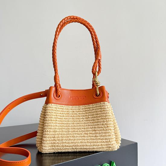 Bottega Veneta Raffia Small Parachute Orange 827475